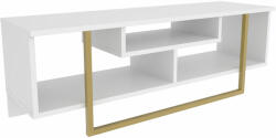 Hanah Home TV Stand Gold White Asal 120 - Gold, White (8683743121854)