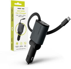 Mobile Origin 3in1 50W Car Charger CA27 - USB-C + USB-A, USB-C Cable (MO-CCH-CA27) - vexio