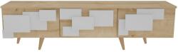 Hanah Home TV Stand Oak White 3 D - Oak, White