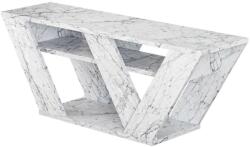 Hanah Home TV Stand Carrara Marble Pipralla - Carrara Marble