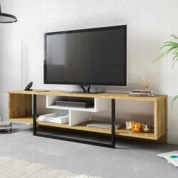 Hanah Home TV Stand White Black Oak Asal (150) - Oak, White, Black (875ZNA3052)