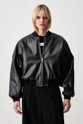 MM6 Maison Margiela geacă bomber pentru femei din imitație de piele 9BY2-KUDZ6N_99X (S52AM0358.M35455)