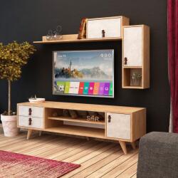 Hanah Home Eleva TV szekrény, tölgy és fehér (811MDD3010)