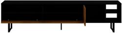 Hanah Home TV állvány BlackOak Luga - Fekete, Tölgy