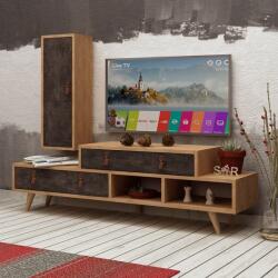 Hanah Home TV szekrény tölgy és sötétszürke Joseph (811MDD3011)