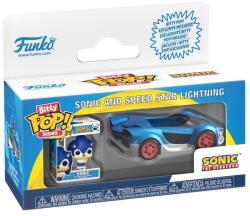 Funko Figurină din vinil Funko Bitty Pop! Rides Sonic the Hedgehog - Sonic și Speed Star Lightning (92960) Figurina