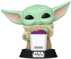 Funko Figurină Funko Pop! Star Wars: The Mandalorian și Grogu - Grogu cu gustare - Flocked, Special Edition #825 Figurina