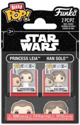 Funko Bitty POP! Star Wars - Prințesa Leia și Han Solo, set de 2 figurine (88942) Figurina