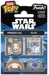 Funko Figurine din vinil Funko Bitty Pop! Star Wars - Princess Leia și R2-D2, 2 buc Figurina