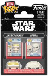 Funko Figurine din vinil Funko Bitty Pop! Star Wars Luke Skywalker și Wampa - set de 2 Figurina