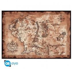 Abysse Corp The Lord of the Rings térképes poszter - Középfölde, 91, 5 × 61 cm (ABYDCO224)