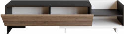 Hanah Home TV Stand White Black Walnut Parion - White, Black, Walnut