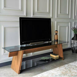 Hanah Home TV állvány diófa-fekete TV201 (552NOS1501)