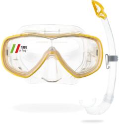 CRESSI Onda és Mexico Snorkel Szett Felnőtteknek - Szilikon Maszk, Átlátszó/Sárga, 1 db