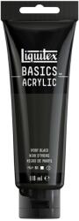 Liquitex Basics 8870038 akril festék, elefántcsont fekete, 118 ml, egypigmentű, fényálló, archív minőség, selymes fényes felület (8870038)