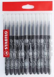 STABILO Power filctoll - 12 db-os csomag - Fekete - Közepes hegyű színes filc készlet