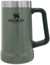 STANLEY Adventure Vacuum Stein 709 ml Hammertone Green vákuumos sörkorsó fogantyúval, rozsdamentes acél, mosogatógépben mosható, 7 órán át h