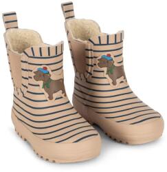 Konges Sløjd gyerek gumicsizma ROI PRINTED RAIN BOOT - bézs 21