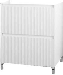 Fluminia Mobilier stativ pentru lavoar, Fluminia, Lizi, riflat, 60 cm, alb lucios (LIZI-60-R MOB ALB)
