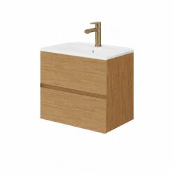 Fluminia Mobilier suspendat pentru lavoar Fluminia Genova 60, front și laterale netede, 60x46 cm, rovere naturale (GENOVA62-RN) - klassconfort