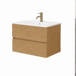 Fluminia Mobilier suspendat pentru lavoar Fluminia Genova 80, front și laterale netede, 80x46 cm, Rovere Natu (GENOVA82-RN) - klassconfort