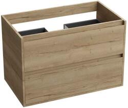  Mobilier suspendat pentru lavoar, Spectrum, Manitoba, 80 cm, ornamente nuc, finisaj nuc (24409)