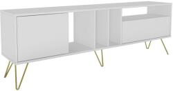 Hanah Home TV-állvány White Gold Mistico (180) - Fehér, Arany
