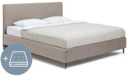 Bonami Сиво тапицирано двойно легло с матрак с решетка 180x200 cm Noira Slim - Bonami Selection (1762696)