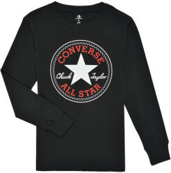 Converse Tricouri mânecă scurtă Băieți CHUCK PATCH LONG SLEEVE TEE Converse Negru 8 / 10 ans