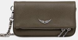 Zadig&Voltaire keresztpántos táska női bőr ROCK NANO GRAINED LEATHER - zöld Univerzális méret