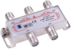 Cabletech ZLA0637 Koax kábel elosztó, splitter, F csatlakozós, 4 kimenet, 5-2450MHz (ZLA0637)