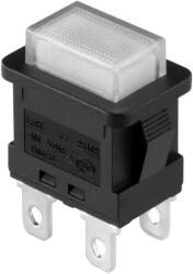  PRK0151 Nyomókapcsoló kétállású ON-OFF, fekete 250V 16A 4PIN
