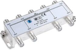 Cabletech ZLA0640 Koax kábel elosztó, splitter, F csatlakozós, 8 kimenet, 5-1000MHz (ZLA0640)