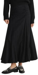 Reserved Fekete Midaxi Trapéz Szoknya Fodros Magas Derekú Maxi Reserved M