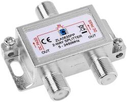 Cabletech ZLA0635PP Koax kábel elosztó, splitter, F csatlakozós, 2 kimenet, 5-2450MHz (ZLA0635PP)