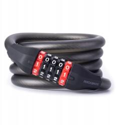 ROCKBROS Kerékpárzár 5 számjegyű kóddal, acél zsinórral 180 cm fekete (5907769390128)