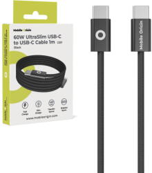 Mobile Origin 60W UltraSlim USB-C to USB-C Cable 1 m CB11 Black (MO-USC-CB11-BLK) - pcone