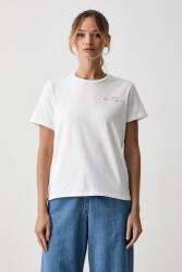 Aeronautica Militare t-shirt női pamut elasztánnal - fehér S