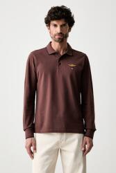 Aeronautica Militare hosszúujjú férfi pamut - barna XXL - answear - 29 990 Ft