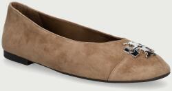 Tory Burch balerina cipő velúr Charlie Ballet - bézs Női 36