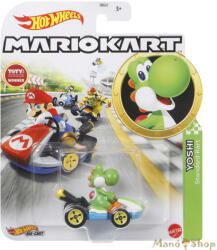 Mattel : Mario Kart : Yoshi kisautó Standard Kart járgánnyal (GLP38)