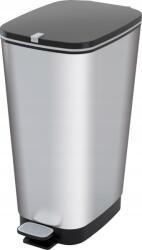 Strend Pro Szemeteskuka, Kis Chic Bin Steel L, 50 l, ezüstszürke/fekete, 44, 5 x 29 x (2212714)