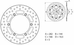 BREMBO Oro Fix Féknyereg - 68B407G4 BREMBO Fékrendszer és alkatrészei Fékbetétek, fékpofák és féktárcsák Féktárcsák