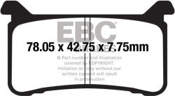 EBC Brakes EBC EPFA700HH Extreme Pro fékbetét (1 tárcsához) EBC Brakes Fékrendszer és alkatrészei Fékbetétek, fékpofák és féktárcsák Tárcsafékbetétek
