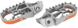 Buzzetti első lábtartó KTM 85 SX 2018-2022, 125 SX 2016-2022, 250 SX-F 2016-2022, 250 XC-F 2016-2022, 350 EXC-F 2017-2022, 450 EXC-F 2017-2022 ezüst-narancs Buzzetti Váz, idomok és járműkiegészítők Lábtartók é