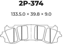 Nissin utcai/terepjáró szinterelt fémbetétek - 2P-374ST NISSIN Fékrendszer és alkatrészei Fékbetétek, fékpofák és féktárcsák Tárcsafékbetétek