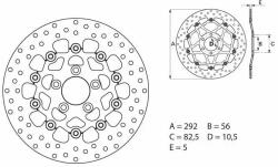 BREMBO Oro Lebegő Féktárcsa - 78B40828 BREMBO Fékrendszer és alkatrészei Fékbetétek, fékpofák és féktárcsák Féktárcsák