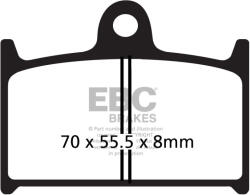 EBC Brakes EBC FA145HH erősített fékbetét (1 tárcsához) EBC Brakes Fékrendszer és alkatrészei Fékbetétek, fékpofák és féktárcsák Tárcsafékbetétek