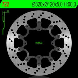 NG Brake Disc NG BRAKES Úszó - 722 NG Brake Disc Fékrendszer és alkatrészei Fékbetétek, fékpofák és féktárcsák Féktárcsák