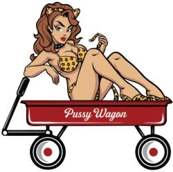 Lethal Threat Pussy Wagon matrica (60x80 mm) LETHAL THREAT Váz, idomok és járműkiegészítők Matricák és járműdekoráció Egyéb matricák és dekorációs elemek